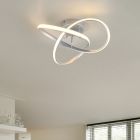 Plafonieră design argintie, Suat, 15W, LED 3000K
