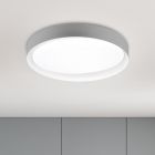 Lampă de tavan modernă gri, Joas, 24W, LED reglabil de la alb cald la alb rece, con telecomando