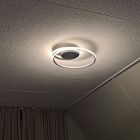 Lampă de tavan modernă albă, Sassandra, 22W, LED 3000K, dimmabil în 3 trepte