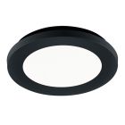 Plafonieră baie modernă neagră, Gistrup, 10W, LED 3000K, IP44
