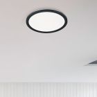 Plafonieră baie modernă neagră, Gistrup, 24W, LED 3000K, IP44