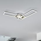 Lampă de tavan modernă nichel, Jadon, 30W, LED reglabil de la alb cald la alb rece