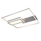 Lampă de tavan design nichel, Shun, 32W, LED reglabil de la alb cald la alb rece