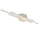 Lampă de tavan modernă nichel, Saloua, 20W, LED 3000K, dimmabil în 3 trepte