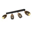 Spot LED de tavan modern negru, Delana
