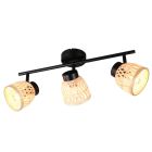 Spot LED de tavan din ratan maro, Laut