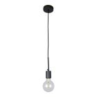 Aplică de perete fără abajur neagră industrială, Bolb