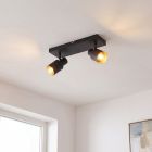 Spot LED de tavan negru din aluminiu, Eleno