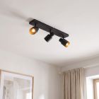 Spot LED de tavan negru din aluminiu, Eleno