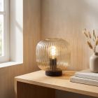 Lampă de masă chihlimbar design, Charlois, con întrerupător