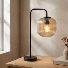 Lampă de masă chihlimbar design, Charlois, con întrerupător
