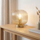 Lampă de masă chihlimbar design, Charlois, con întrerupător