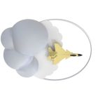 Plafonieră copii albă din metal, Jet, 37W, LED 3000K, dimmabil în 3 trepte