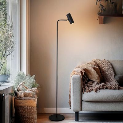 Lampadar negru modern, Carlos, con întrerupător