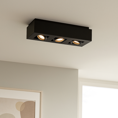 Aplică tavan neagră modernă, Akira