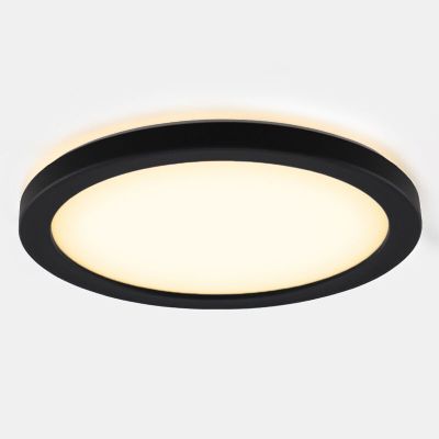 Plafonieră baie neagră din plastic, Shivani, 8W, LED 3000K, IP44