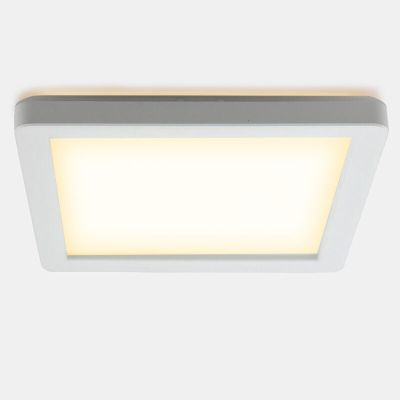 Plafonieră baie albă din plastic, Shivani, 15W, LED 3000K, IP44