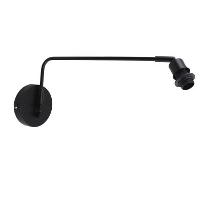 Aplică de perete fără abajur neagră din aluminiu, Rika