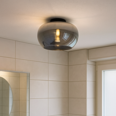 Plafonieră baie gri design, Vidro, IP44