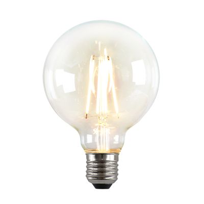 Lampă LED E27 Olucia cu intensitate reglabilă George, G95, 4W, 2700K