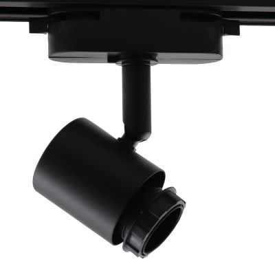 Spot pe șină monofazic negru din plastic, Merve