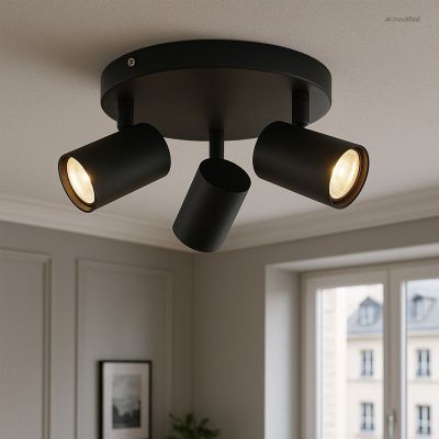 Spot LED de tavan negru modern, Elena