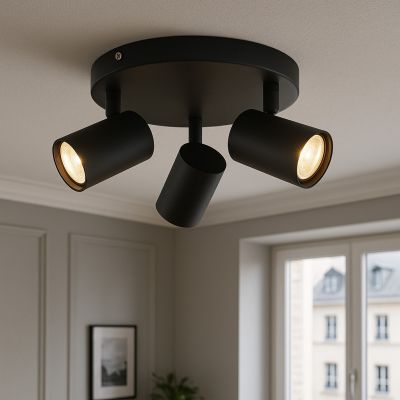 Spot LED de tavan negru modern, Elena