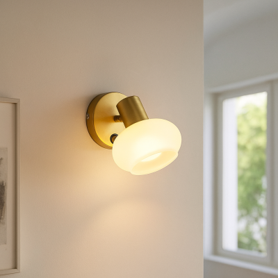 Spot de perete alb design, Skip, con întrerupător