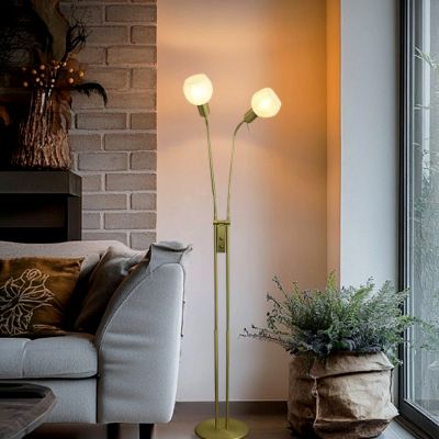 Lampadar alb design, Ayleen, con întrerupător