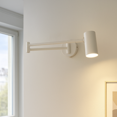 Spot de perete alb modern, Elena, con întrerupător