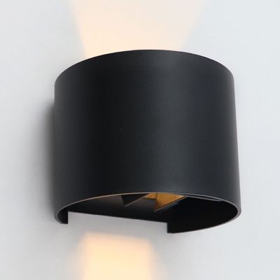 Aplică de perete up down neagră modernă, Dion, 6W, LED 3000K, IP65
