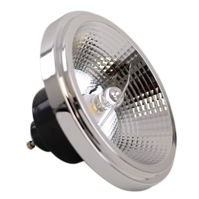Lampă LED Clint GU10 Olucia (AR111) reglabilă, neagră, 6W, reglare intensitate luminosă la intensitate moderată