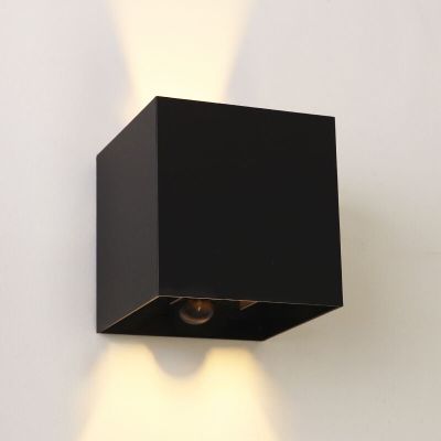 Aplică de perete up down neagră modernă, Dion, 6W, LED 2700K, IP54