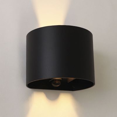 Aplică de perete up down neagră modernă, Dion, 6W, LED 2700K, IP54