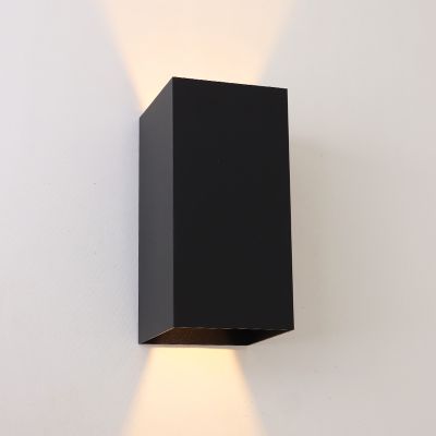 Aplică de perete up down neagră modernă, Dion, 6W, LED 2700K, IP54