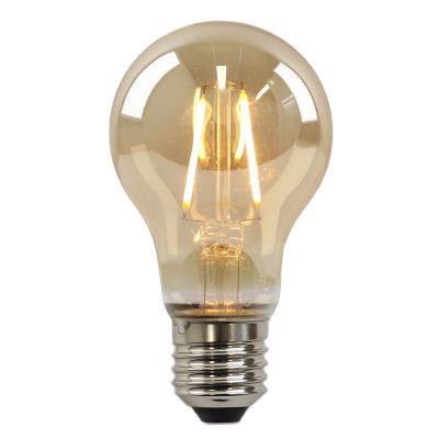 Lampă cu filament LED E27 Olucia, reglabilă, Yona, chihlimbar, A60, 2W, 2200K