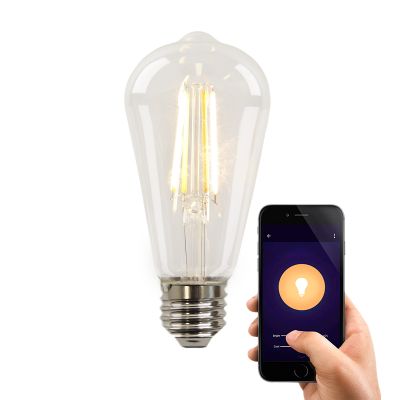 Lampă LED inteligentă E27 Olucia Deco, 5W, intensitate redusă pentru încălzire