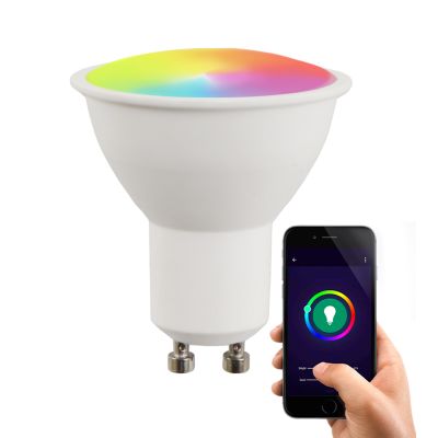 Lampă LED inteligentă GU10 Olucia Antonie, 5W, RGBW