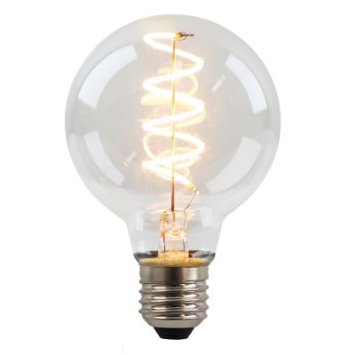Lampă cu filament LED E27 Olucia reglabilă Tuelo, G80, 4W, 2700K