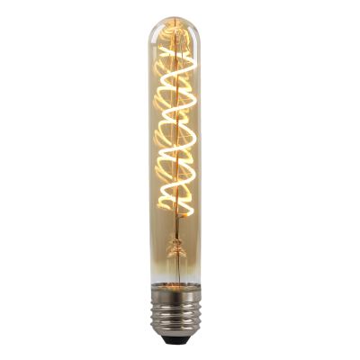 Lampă tub LED E27 Olucia cu intensitate reglabilă Damien, chihlimbar, 4W, 2200K