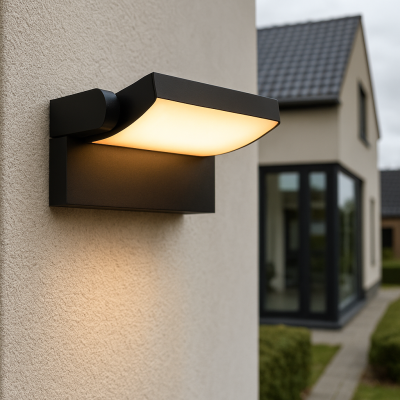 Lampă exterior neagră modernă, Alet, 12,5W, LED 3000K, IP54