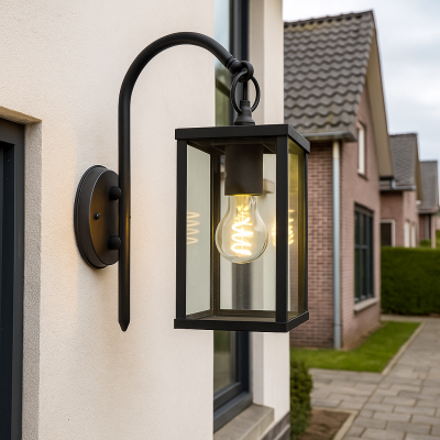 Lampă exterior neagră clasică, Janco, IP44