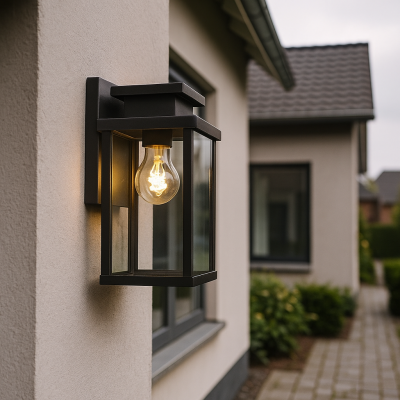 Lampă exterior neagră modernă, Jesca, IP44