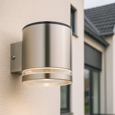 Aplică solară exterior crom modernă, Tommy, 1W, LED 2700K, IP54