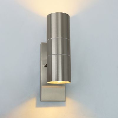 Aplică exterior cu senzor crepuscular argintie modernă, Pedro, IP44