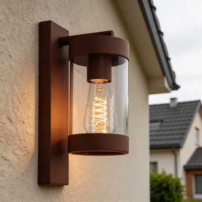 Lampă exterior ruginie modernă, Musa, IP44