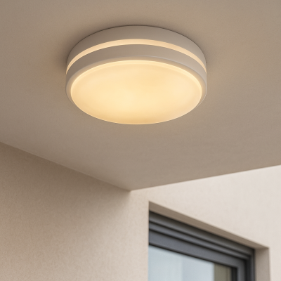 Lampă exterior albă din plastic, James, IP54