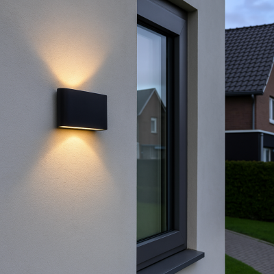 Lampă exterior neagră modernă, Cailey, 10W, LED 3000K, IP54