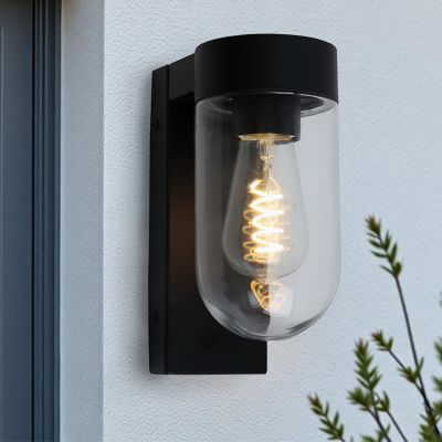 Lampă exterior neagră din aluminiu, Bella, IP44