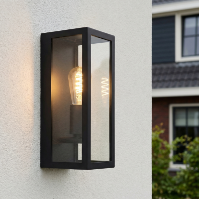 Lampă exterior neagră modernă, Senne, IP44